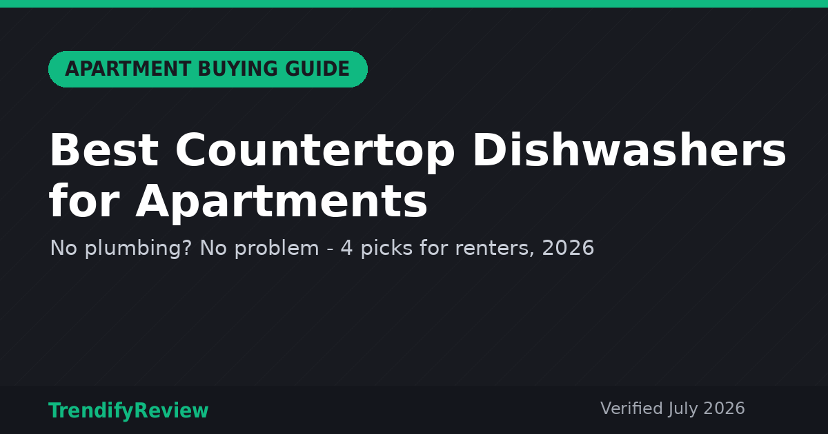 Best countertop dishwashers for apartments 2026 - no plumbing needed picks