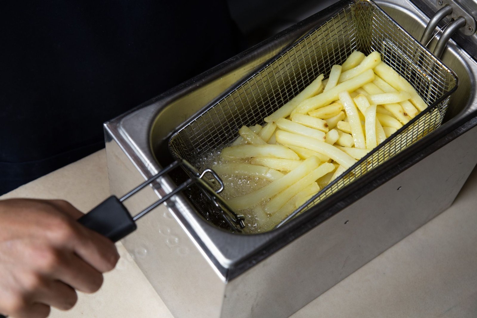 Crispy food fresh from an air fryer