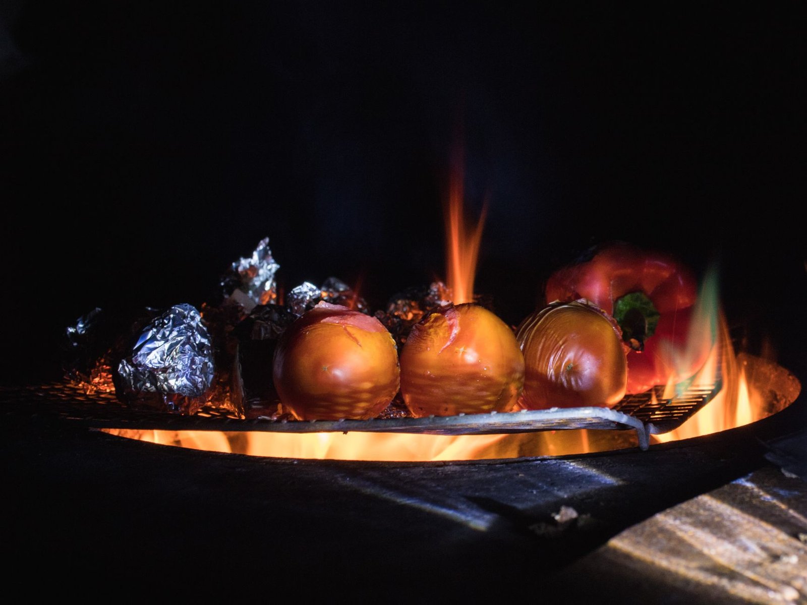 Roasted vegetables from an air fryer