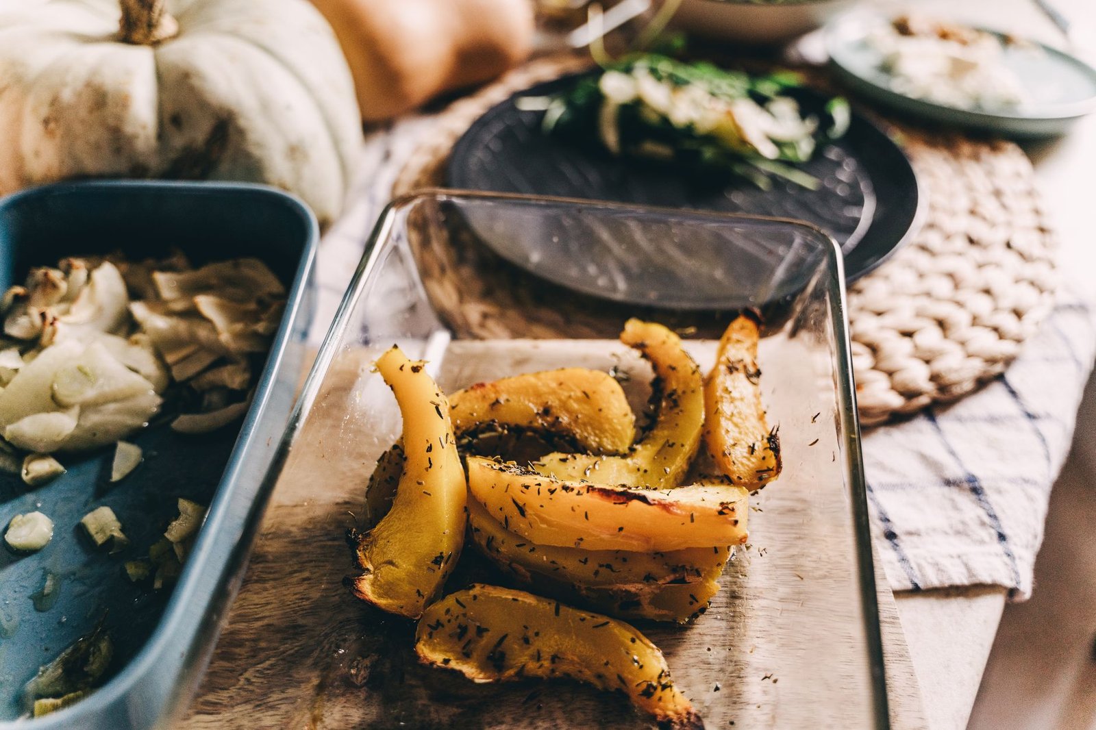 Roasted vegetables cooked in an air fryer
